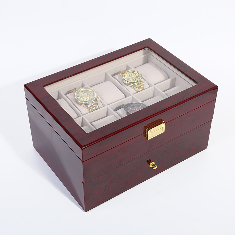 High Quality 20 Slots Wrist Watch Display Box Wood Watch Storage Box