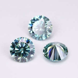 round shape hearts & arrows moissanite green moissanite loose stones forever brilliant