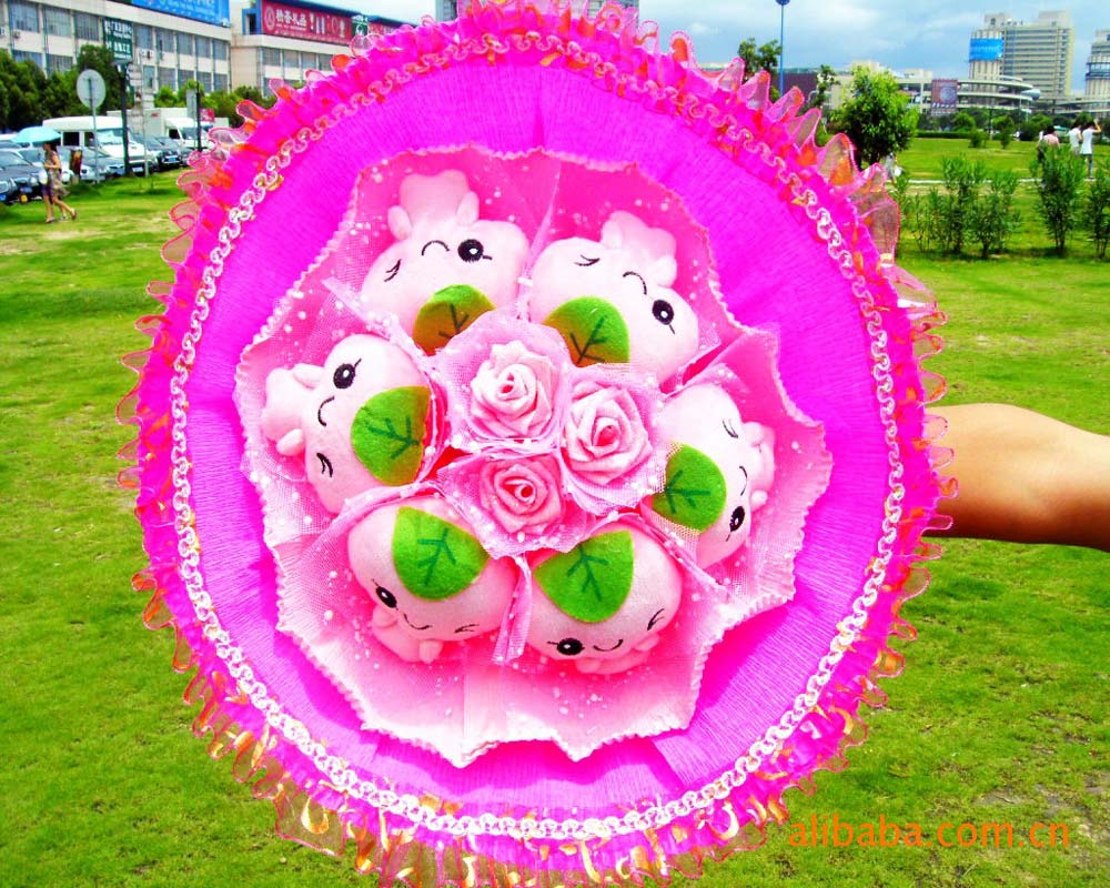 Cartoon Bouquet Artificial Flowers Plush Teddy Bear Bouquet Stuffed Animal Bouquet Buy Toy Flower Cartoon Flower Plush Flower Product On Alibaba Com