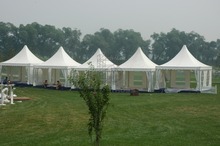 100 person luxury gazebo glass walling octagon event tent