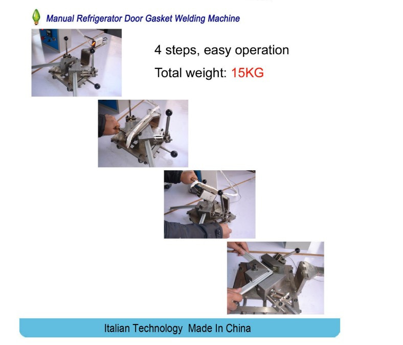 Portable and easy operation manual PVC fridge door gasket seal welding machine