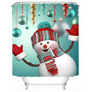 Customized Waterproof 3D Digital Printing Polyester Shower Curtain