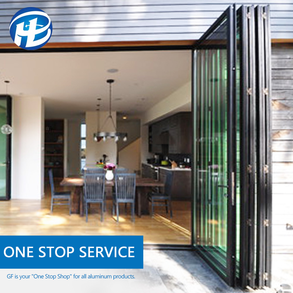 Energia eficiente Bandoneon janelas de alumínio único painel de vidro janela dobrável dobra acordeão de piano