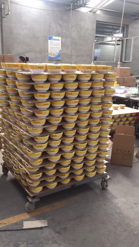 6inch White porcelain noodle bowls New Bone China soup bowls with customized printing