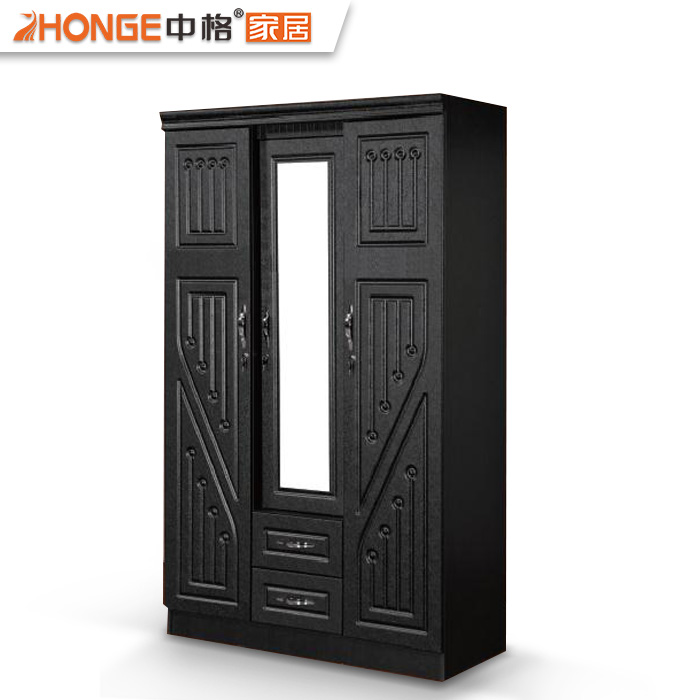 Modern Bedroom Furniture Self Assembly Wooden Bedroom Closet 2