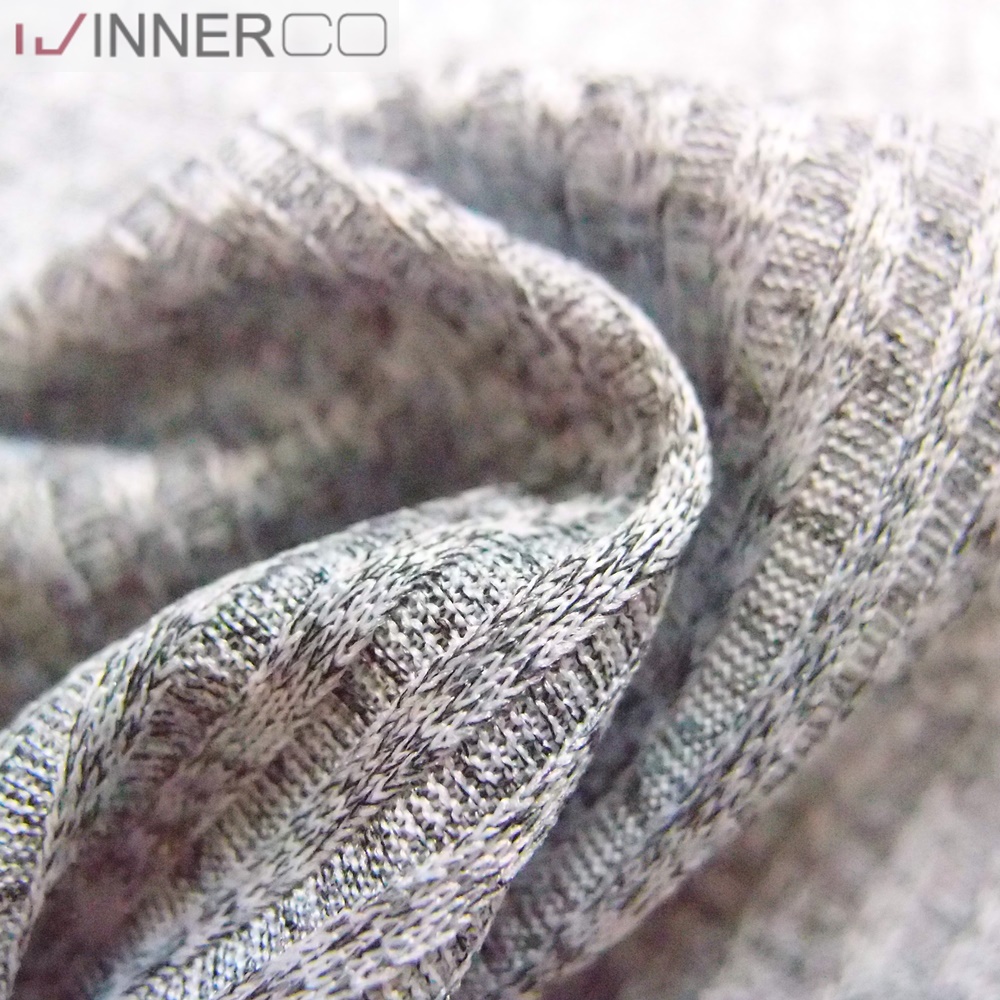 China supplier 4x4 rib melange knit sweater cheap fabric