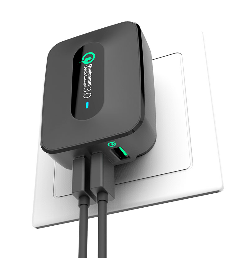 USB-адаптер с 3 портами qc3.0 и технологией быстрой зарядки Qualcomm 3,0