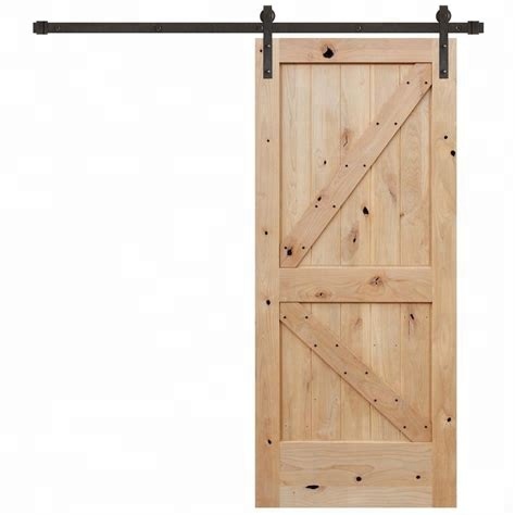 Prettywood Intérieur Moderne En Bois Massif Porte De Grange Coulissante Avec Quincaillerie En Acier Ensemble
