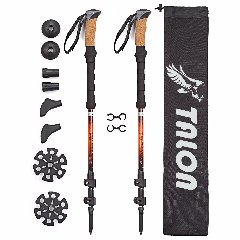 Appearancnes Alpenstocks 3-Section Adjustable Aluminum Alloy Canes Ultralight Pole Walking Camping Hiking Trekking Sticks Plastic Handle