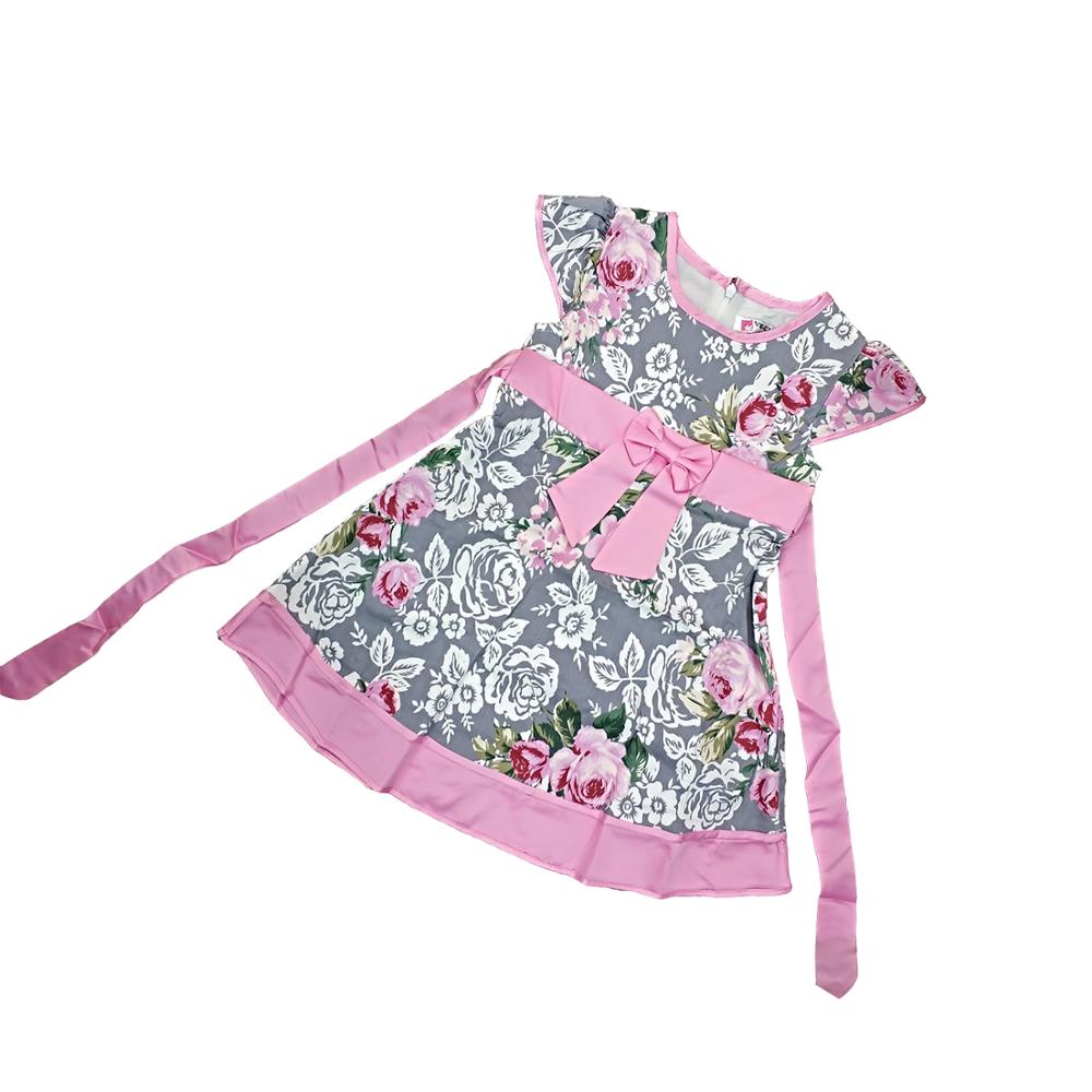 Дети 2019 лето новый продукт оптовая продажа наивысшего качества Детская одежда Обувь для девочек бантом хлопковое платье короткий рукав