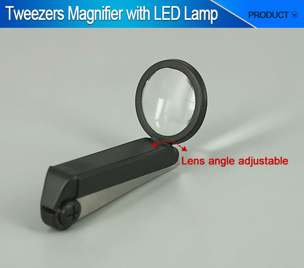 MG1713-4 10X LED Lumière Loupe Portable Pince Loupe
