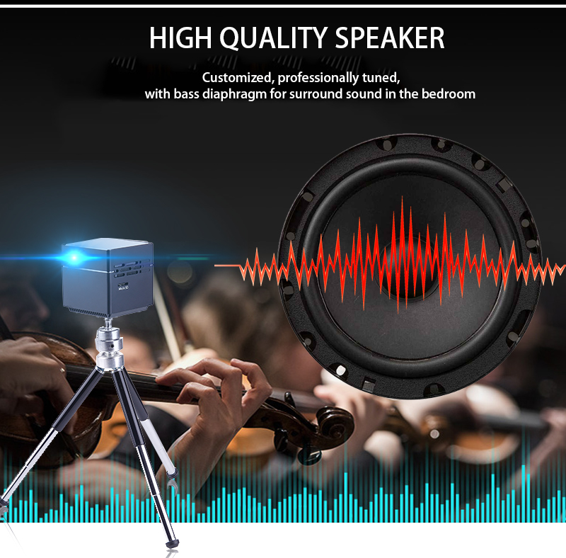 S6 Wireless Cube DLP Projector Mini 5.5cm Pocket Cube Projector 2500mAH Battery Powered Projector
