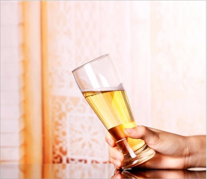 Wholesale Pint Customized logo Haonai tall beer glass cup