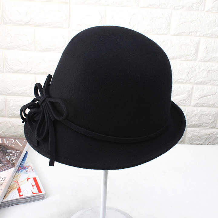 wool felt church hats cloche bowler decoration plain formal
