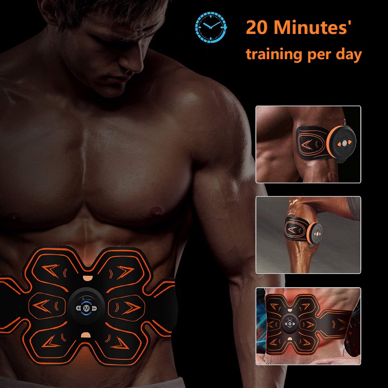 EMS ABS Stimulator Abs Trainer Muscle Toner Abdominal Toning Belt Workouts Portable AB Training Home Office Fitness Equipment