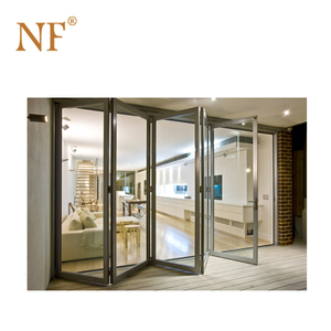 Aluminum Sliding Glass Folding Door Soundproof Accordion Door