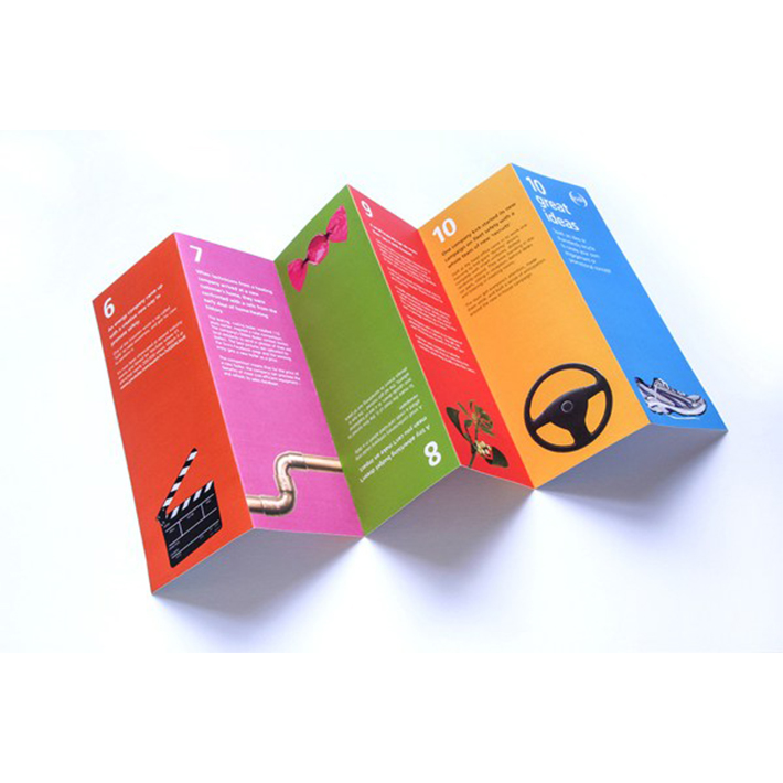 Custom full color printing brochure folder leaflet printing service
