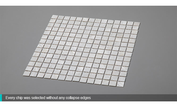Square Raw Natural White Mother of Pearl Shell Mosaic Tile