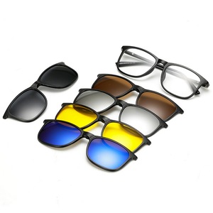 Polarized Clip on Sunglasses Over Prescription Glasses Five in Anti Glare UV400 for Men Women Driving Travelling Outdoor Sport