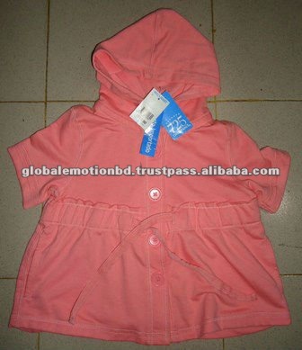 Высококачественное детское хлопковое платье с капюшоном