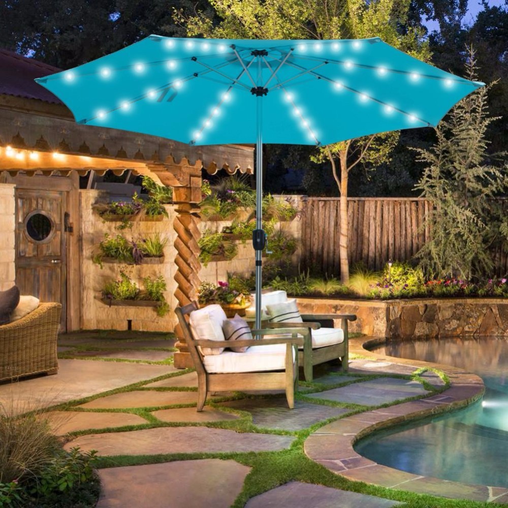 Uv30 Sun Protection Nice Quality Outdoor 10foot 8ribs Waterproof Patio Umbrella With Led Solar Light Buy Patio Umbrella With Led Solar Light Outdoor Umbrella Patio Umbrella Product On Alibaba Com