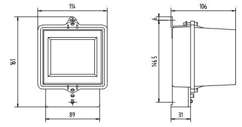 Single phase two wire mechanical kilowatt-hour electric meter with bakelite cover