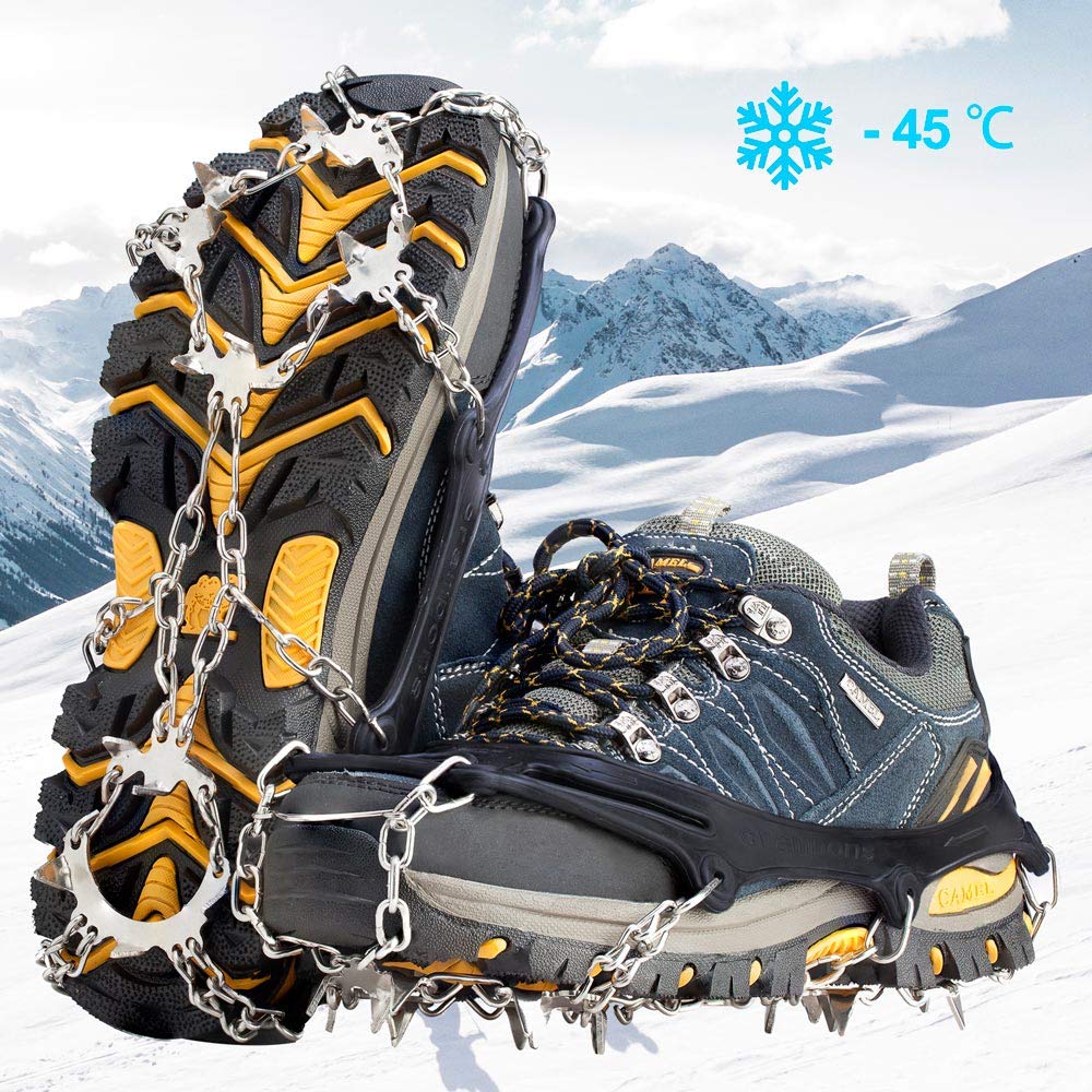2550 Pair Ice Silicone Snow Shoes Gripper Non-Slip Spikes Climbing Grip Crampon
