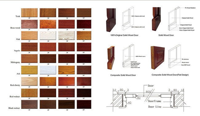 Solid teak wood double door for interior wood door design