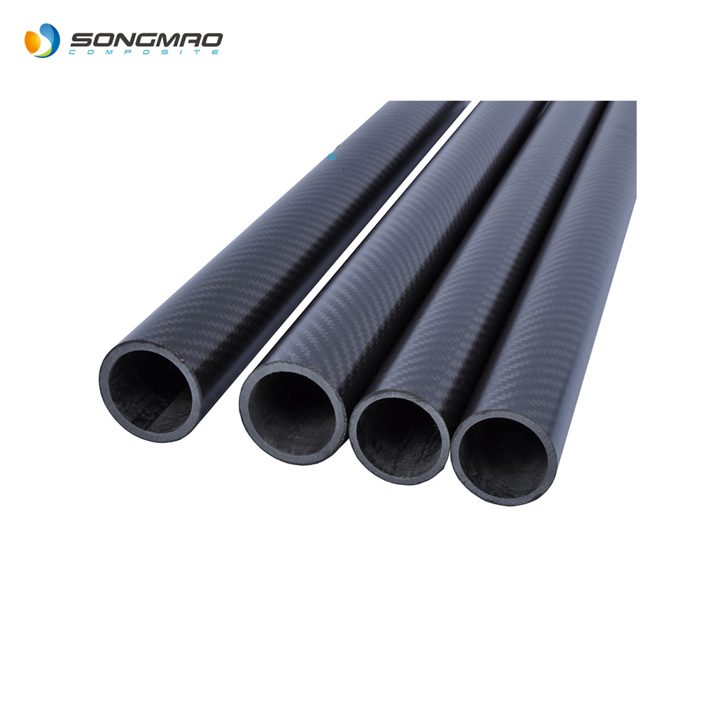 Roll Wrapped Fibre 1 x 3k Carbon Fiber Tube OD 14mm x ID 12mm x Length 500mm