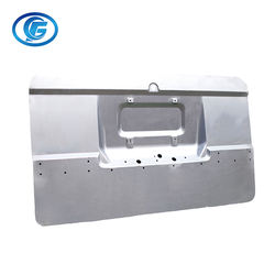 Silver Grey DC06 sheet metal bus rear luggage door  for Toyota Coaster
