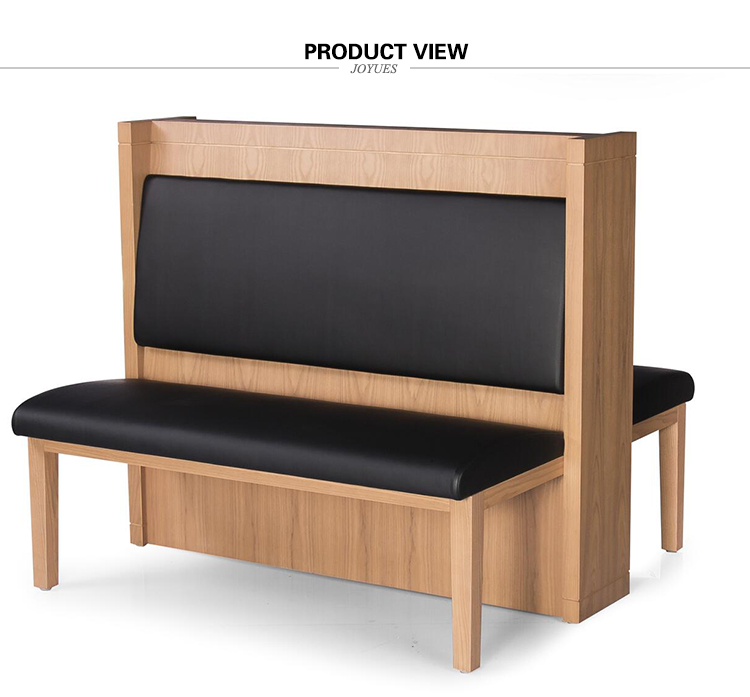Chinese manufacturer wood leather double sided restaurant sofa seat