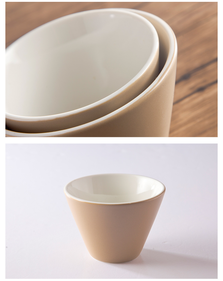 Wholesale Bulk Customized Small Ceramic Brown Serving Bowl Set