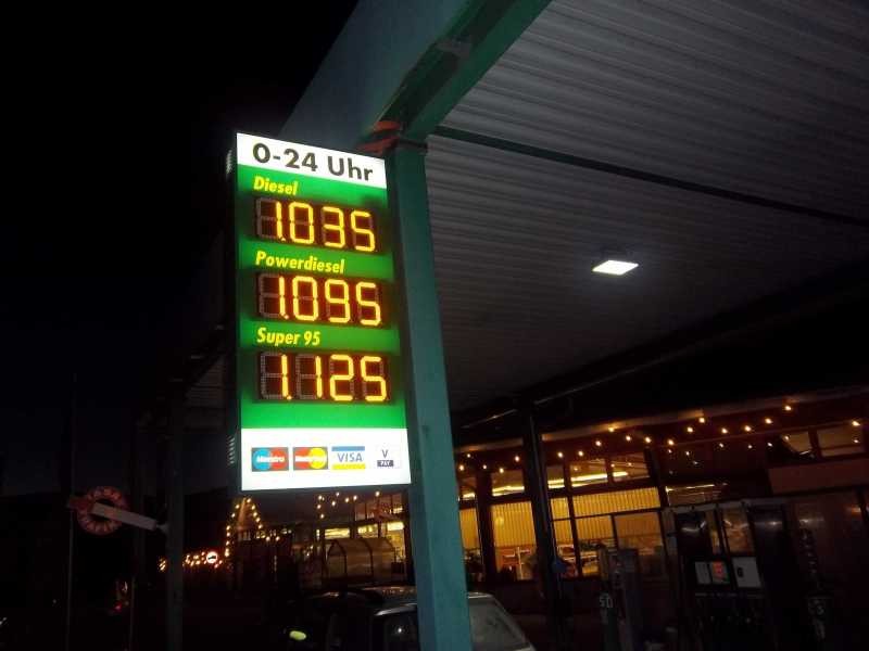 outdoor double side led price signs for gas station