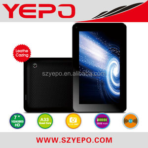 New Allwinner A33 Quad Core Leather Casing 7 Inch Tablet PC Quad Core