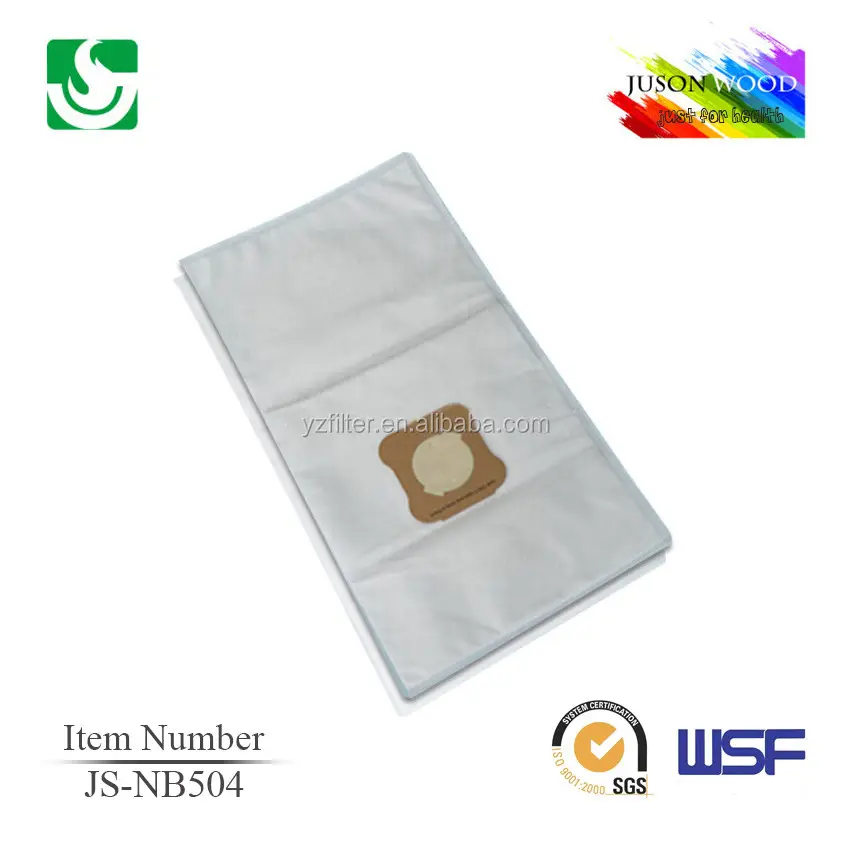 JS-NB504 пользовательские опытных ткань мешок пылесоса микрофибры фильтр мешок