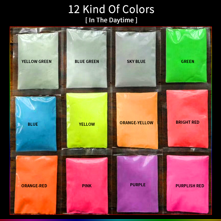Xu Qi Long-acting glow in dark phosphon Powder Art Paint for Super Bright Silk Printing
