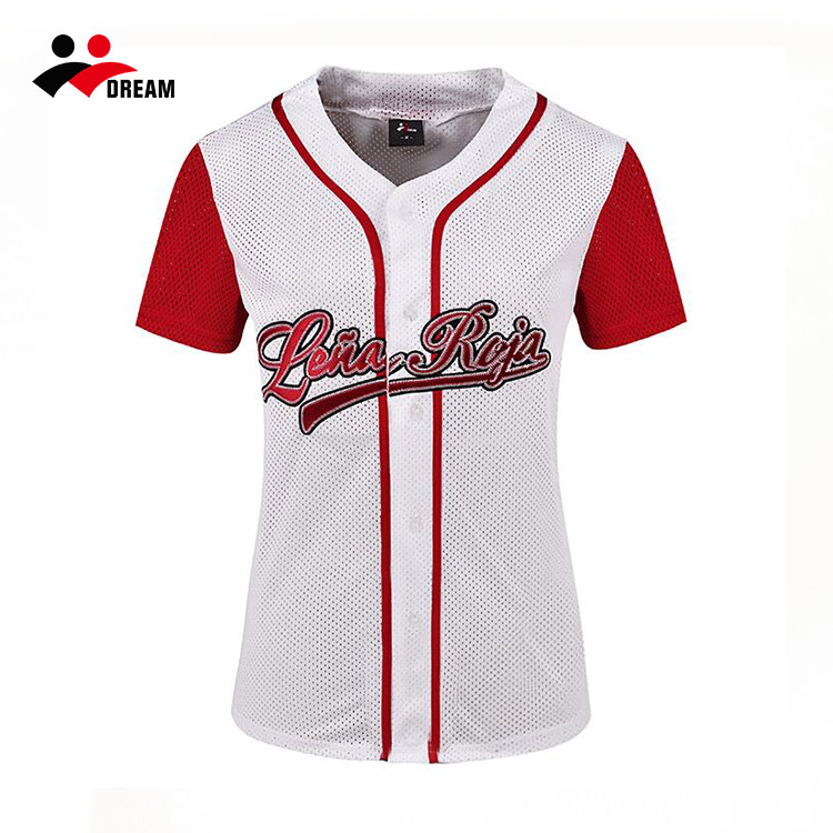 Dream Sport Rode En Witte Dame Honkbal Jerseys Shirt Buy Dream Sport Rode En Witte Dame Honkbal Jerseys Shirt Buy