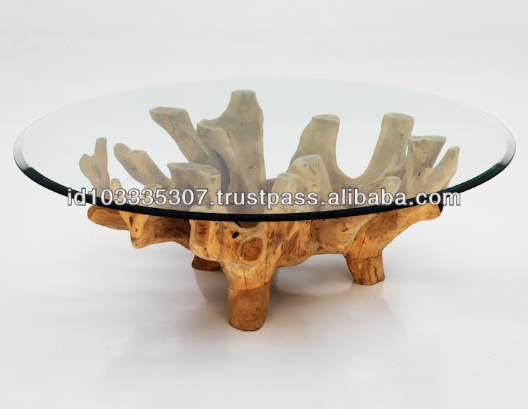 Root Table With Glass Top Buy Root Table Teak Root Teak Table