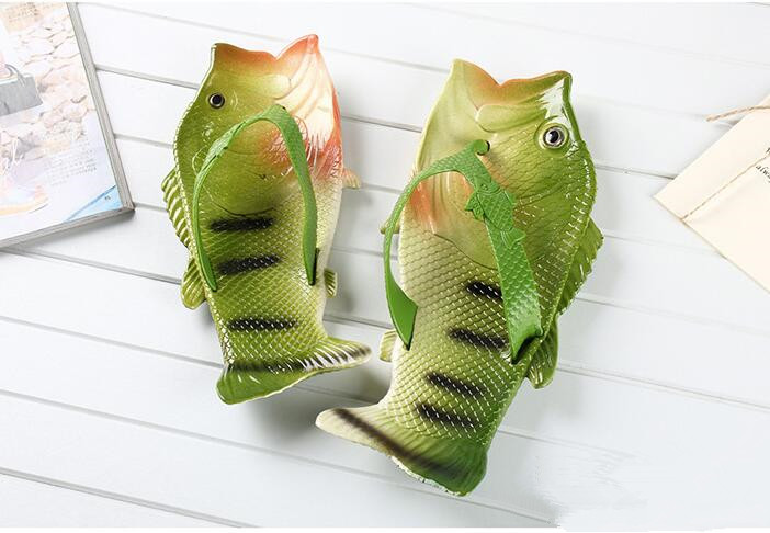 时尚鱼拖鞋设计男女室内和室外防滑耐磨 pvc 拖鞋