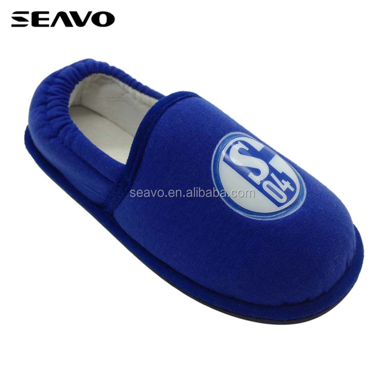 SEAVO хлопок ткань комфорт дом обувь синий домашние тапочки для детей