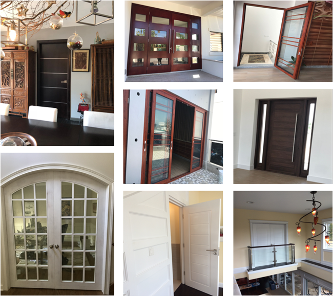 High quality room doors for hotel Modern interior wood door designs for home and hotel use