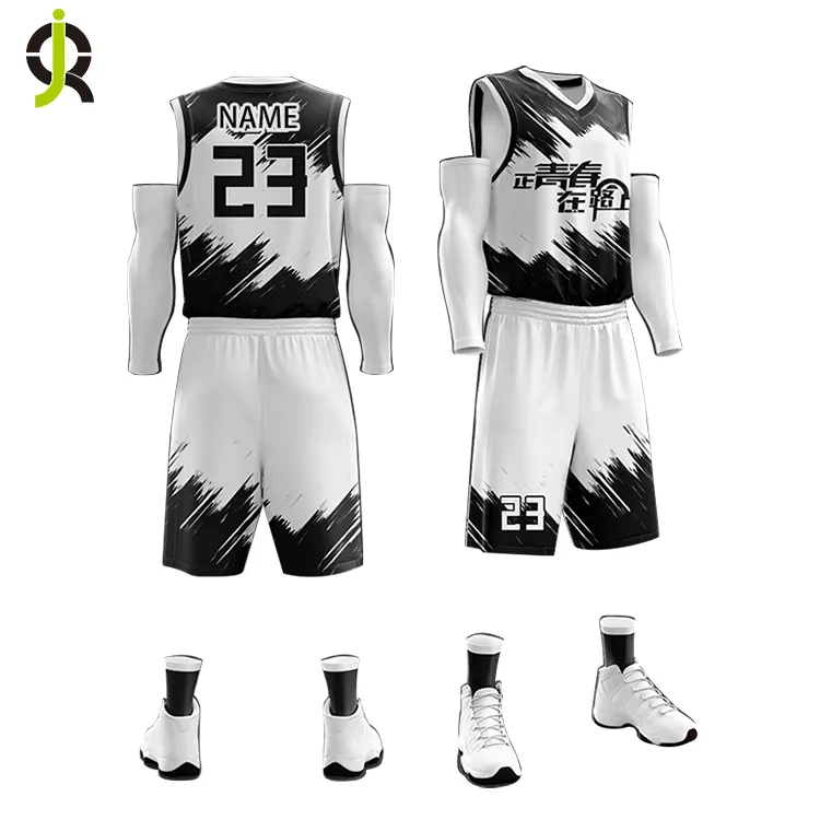 basketball jersey design black and white