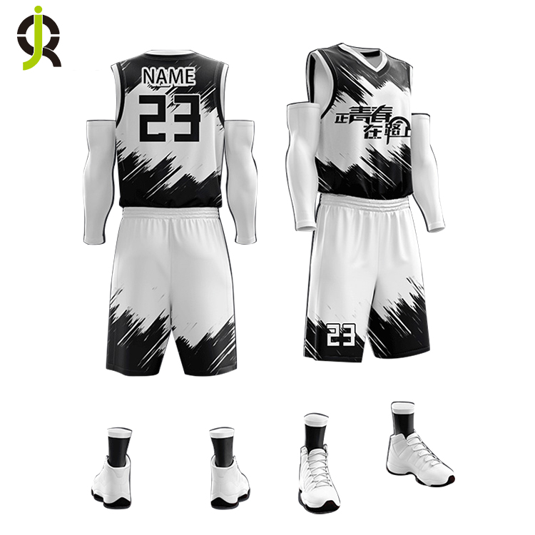 sublimation jersey black and white