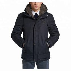 European Style Wholesale Windproof Cotton Men's Hooded Padded Coat