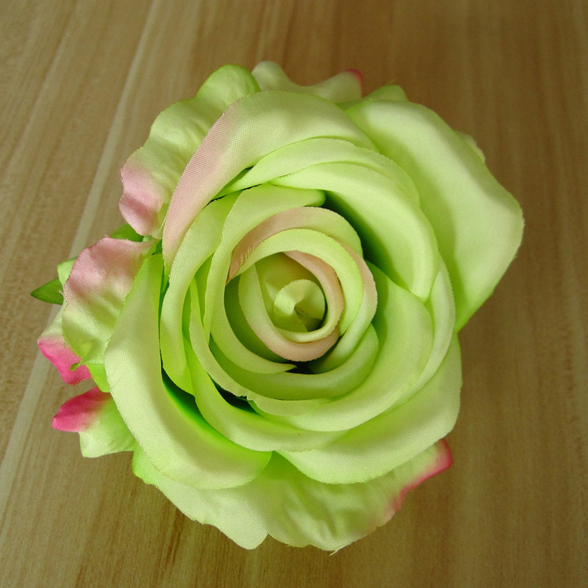 faactory price artificial colorful rose head for decoration