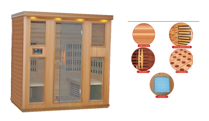 4person canadia hemloc new fashion far infrared sauna room