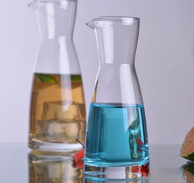 Haonai wholesale nice quality milk glass bottle and carafe