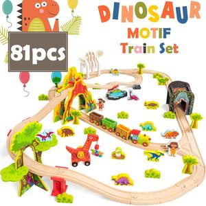 wooden car set tracks