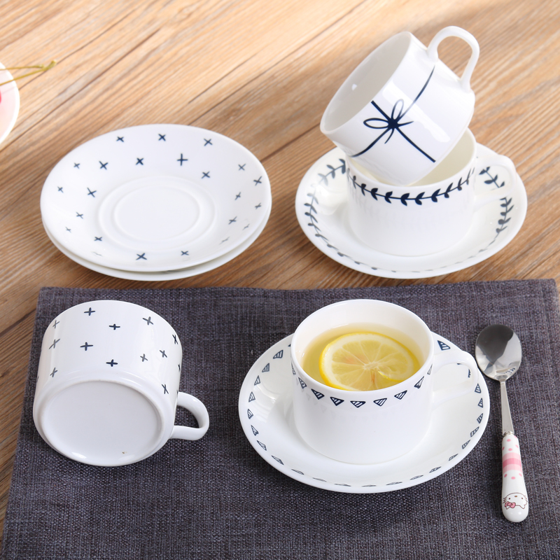 European Trend style ceramic coffee cup set with saucer Pottery coffee mug