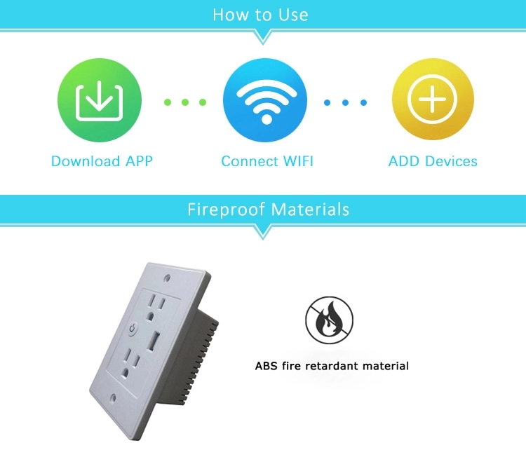 10A Tuya App Wireless Wifi Remote Control Smart Home Wall Socket With USB Charging Port Support Timing and Voice Control
